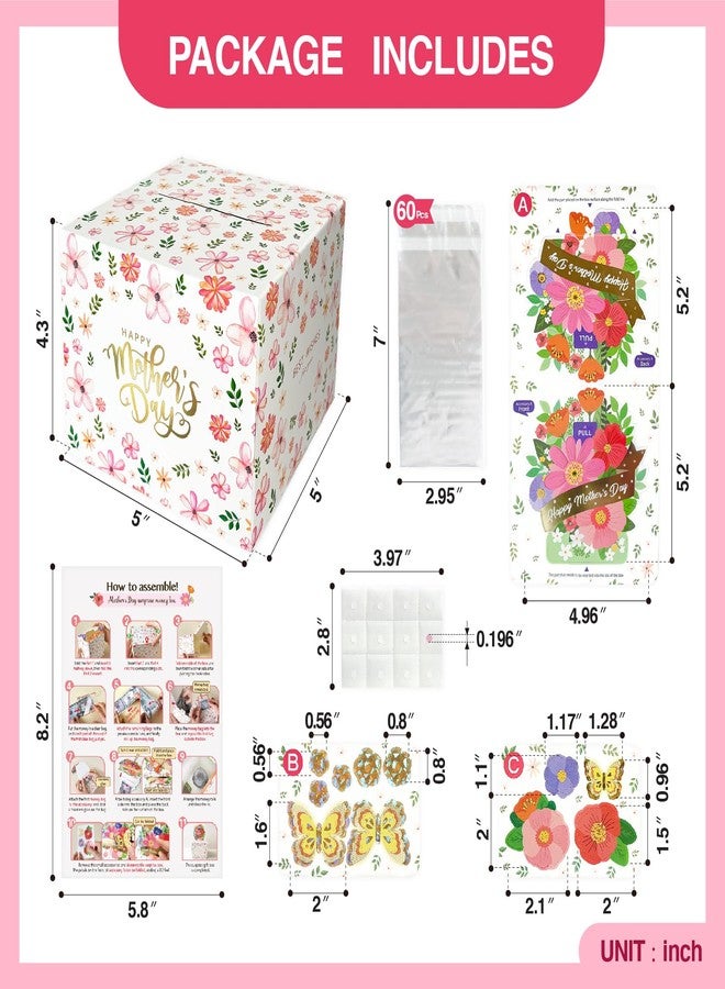 YAOLIGIFT Mothers Day Gifts Money Box for Cash Gift, Surprise Explosion Gift for Mom, DIY Money Holder for Cash with Pull Out Card and Bags - Image 4